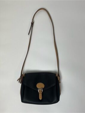 Giani Bernini Black & Tan Crossbody Bag Convertible Shoulder Purse